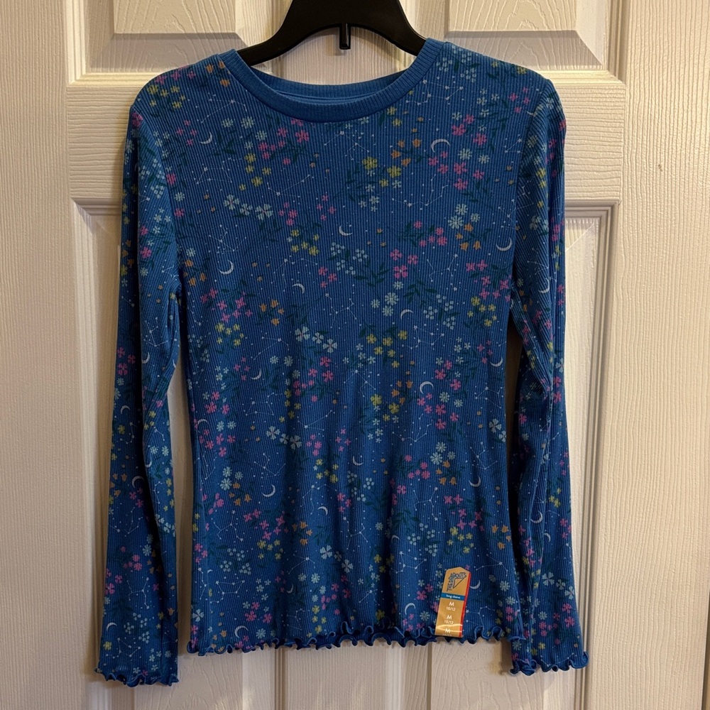 Kids Blue Starry Night Long Sleeve Tee